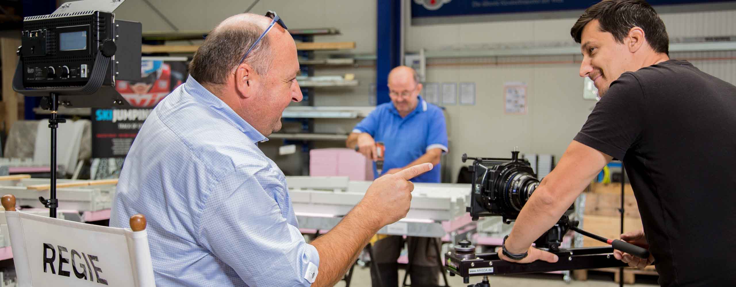 Dreh zum Peter Riedel Imagefilm – ARISDA, Ihre Filmproduktion